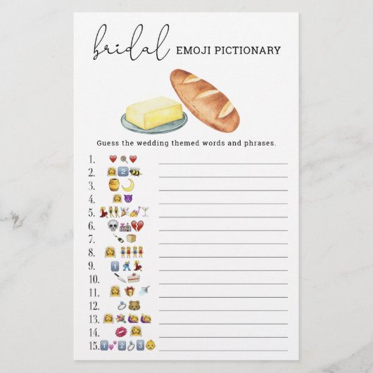 Boter samen - vrijgezellenfeest emoji pictionary (Voorkant)