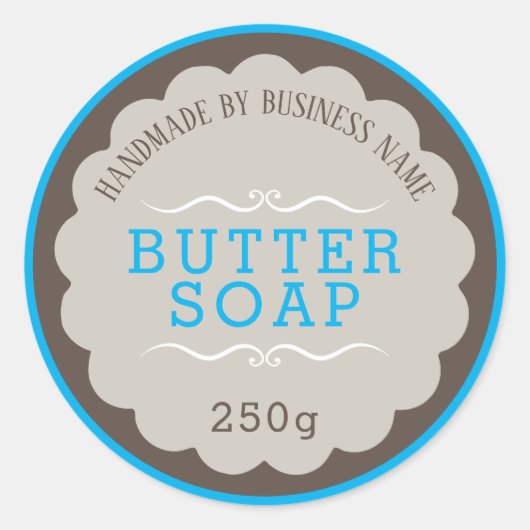 Boter Soap Ronde Sticker (Voorkant)