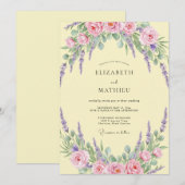 Boter Stof Lilac Bloemblad Bruiloft Kaart (Voorkant / Achterkant)