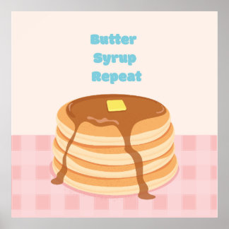 Boter Stroop Herhaal Pannenkoeken Poster