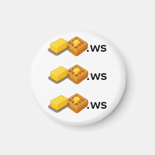 Boter Wafels Badge Magneet (Voorkant)