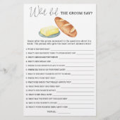 Boter - Wat zei de bruidegom bruidsspel (Voorkant)