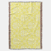 Boter Yellow en White Damask Deken (Voorkant Verticaal)