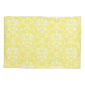 Boter Yellow en White Damask Kussensloop (Achterkant-Links)
