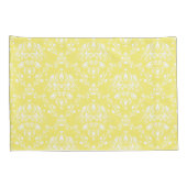 Boter Yellow en White Damask Kussensloop (Achterkant-Rechts)