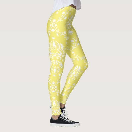 Boter Yellow en White Damask Leggings (Rechts)