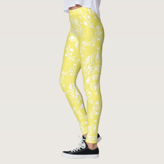 Boter Yellow en White Damask Leggings (Links)