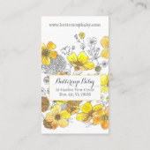 Boterbekertjes en Schattige geelhoutvezels Visitekaartje (Achterkant)