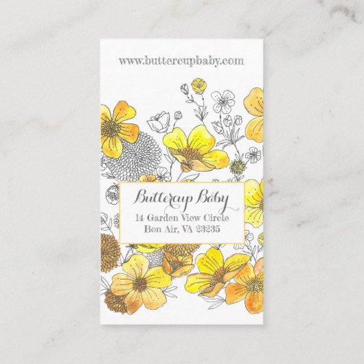 Boterbekertjes en Schattige geelhoutvezels Visitekaartje (Achterkant)