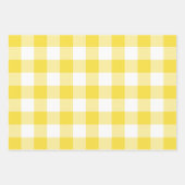 Boterbloem Geel Gingham Rutten Plaid Inpakpapier Vel (Voorkant)