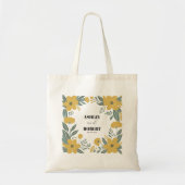 Boterbloem Gele Moderne Bloemige Trouw Welkom Tote Bag (Voorkant)