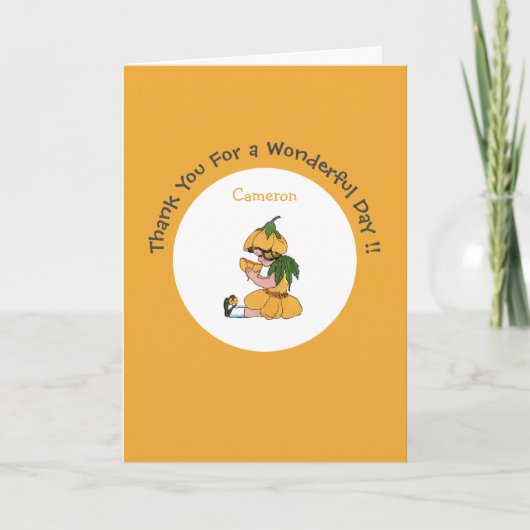 Boterbloem Kind Fantasievolle Bloemenfeest Collect Bedankkaart (Voorkant)