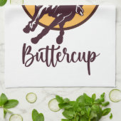 Boterbloem opzadelen theedoek (Gevouwen)