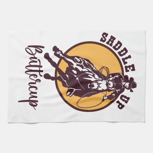 Boterbloem opzadelen theedoek (Horizontaal)