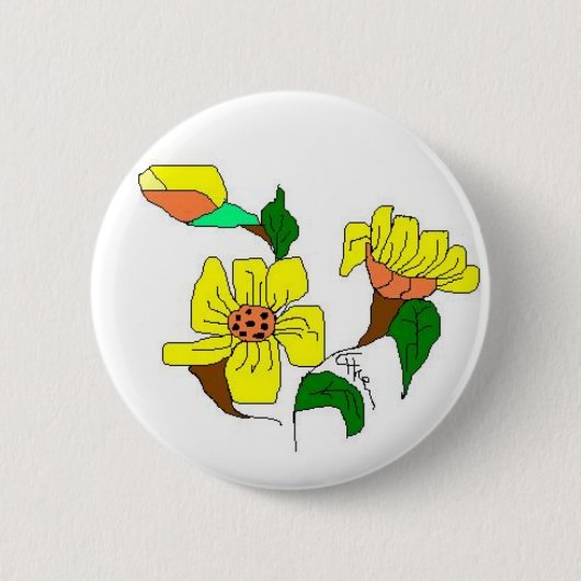 BOTERBLOEM RONDE BUTTON 5,7 CM (Voorkant)