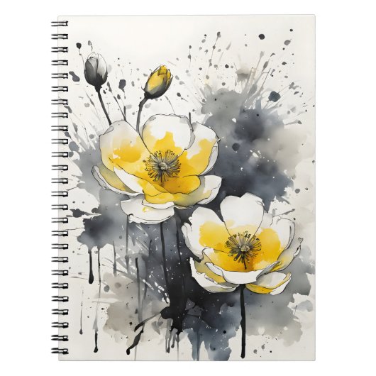 Boterbloem - Waterverf bloemen Notitieboek (Voorkant)