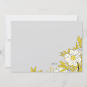 Boterbloemen Bruiloftsuitnodiging Kaart (Achterkant)