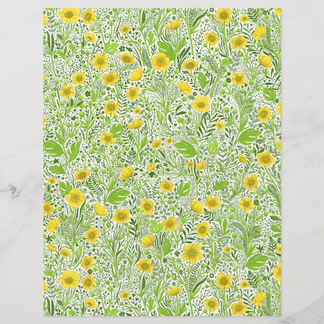 Boterbloemen op wit (Voorkant)