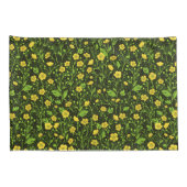 Boterbloemen op zwart kussensloop (Achterkant-Rechts)