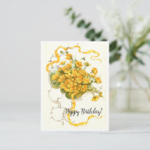 Boterbloemen Vintage Bloemen Briefkaart (Staand voorkant)