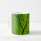 Boterbur leaf leaf aderen groen koffiemok (Voorkant links)