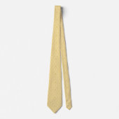 Botercreme Champagne Damast Bruiloft Stropdas (Voorkant)