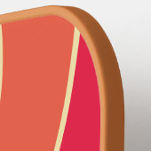 Botercreme Fluister Cirkel Streep met Naam Pickleball Paddle (Links Detail)