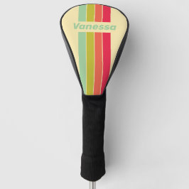 Botercreme Fluister Speld Gestreeptd met Naam Golfheadcover