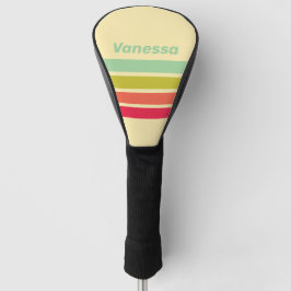Botercreme Fluisterend Over Strepen met Naam Golfheadcover