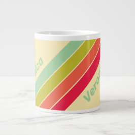 Botercreme fluisterstrepen met naam grote koffiekop
