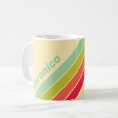 Botercreme fluisterstrepen met naam koffiemok (Voorkant links)