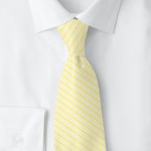 Botercreme Pinstripe Stropdas