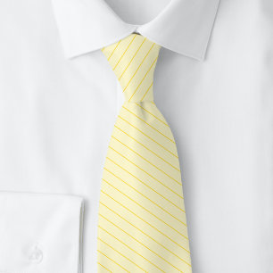 Botercreme Pinstripe Stropdas