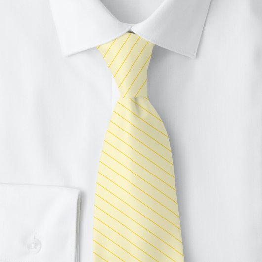 Botercreme Pinstripe Stropdas