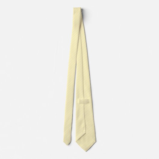 Botercreme Pinstripe Stropdas (Achterkant)