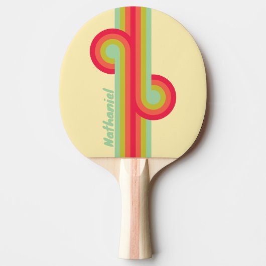Botercreme Whisper Stripe Loop met naam Tafeltennisbatje (Voorkant)