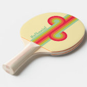 Botercreme Whisper Stripe Loop met naam Tafeltennisbatje (Voorkant Gekanteld)