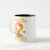 Botercup, je hebt net mijn heks geflikt. tweekleurige koffiemok (Voorkant links)