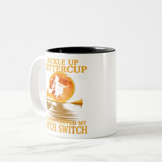 Botercup, je hebt net mijn heks geflikt. tweekleurige koffiemok (Voorkant links)