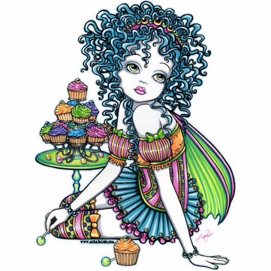 Botercup Snoep beker airy Foto sculptuur Staand Fotobeeldje (Voorkant)