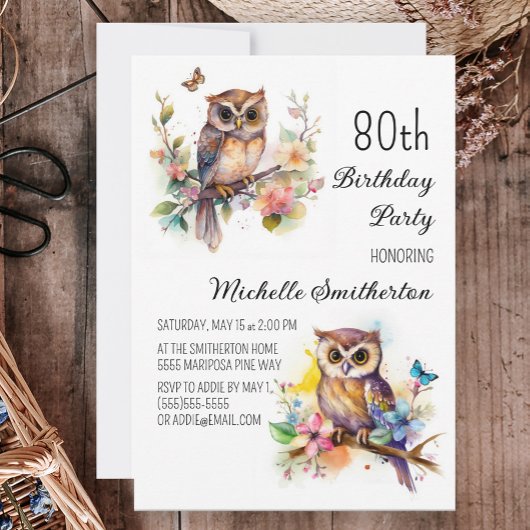Boterflies 80th Birthday - struik Kaart