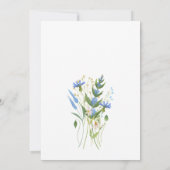 Boterflies weidebloemen baby shower nodigen kaart (Achterkant)