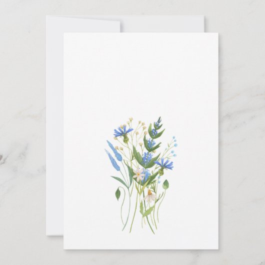 Boterflies weidebloemen vrijgezellenfeest nodigen kaart (Achterkant)