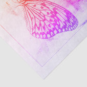 Boterfly Antiek Paars Wit Oranje Kunst Tissuepapier (Detail)