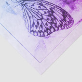 Boterfly  Antiek Paars Witte Ontvlek Tissuepapier (Detail)