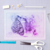 Boterfly  Antiek Paars Witte Ontvlek Tissuepapier (Craft)