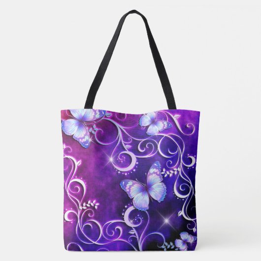 Boterfly Art 3 All-Over-Print Canvas tas (Achterkant)