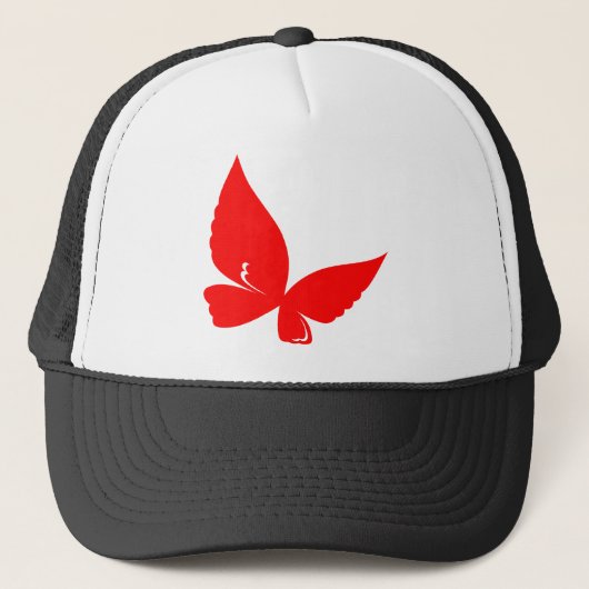 Boterfly Art Red Wings Spring Trucker Pet (Voorkant)