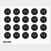 Boterfly Autism Awareness of Puzzle Gift Ronde Sticker (Vel)