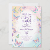 Boterfly Baby shower Invitation Kaart (Voorkant)